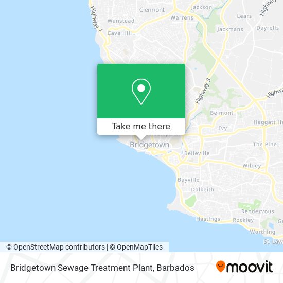 Bridgetown Sewage Treatment Plant map