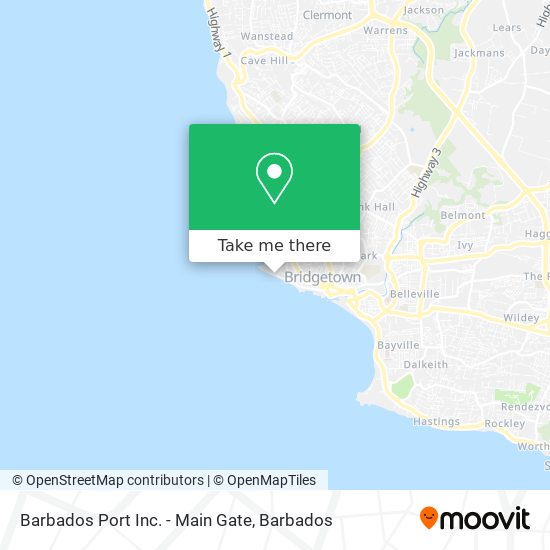 Barbados Port Inc. - Main Gate map