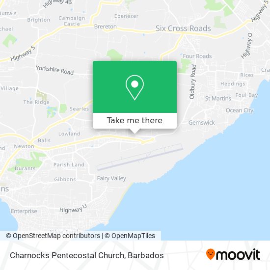 Charnocks Pentecostal Church map