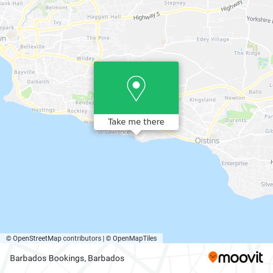 Barbados Bookings map