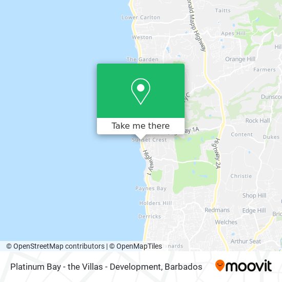 Platinum Bay - the Villas - Development map