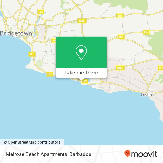 Melrose Beach Apartments map