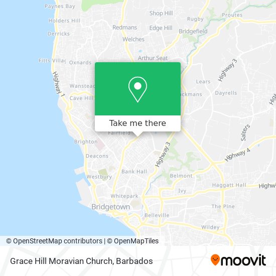 Grace Hill Moravian Church map