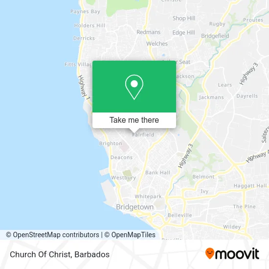 Church Of Christ map