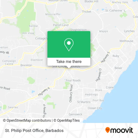 St. Philip Post Office map