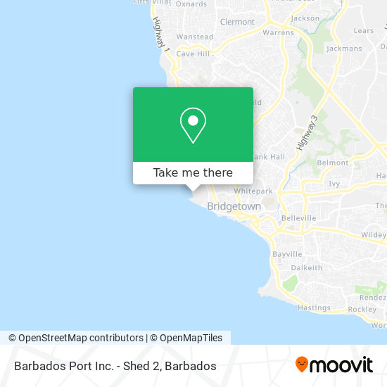 Barbados Port Inc. - Shed 2 map