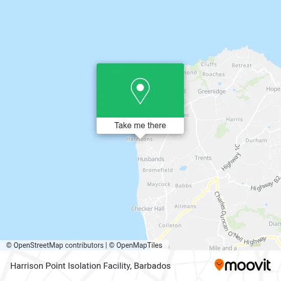 Harrison Point Isolation Facility map