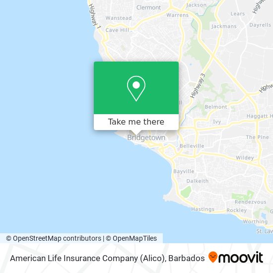 American Life Insurance Company (Alico) map