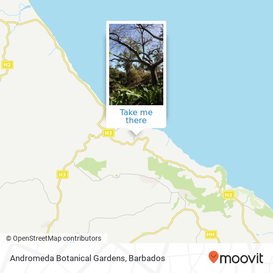 Andromeda Botanical Gardens map