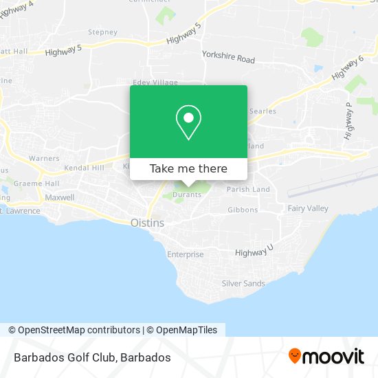 Barbados Golf Club map