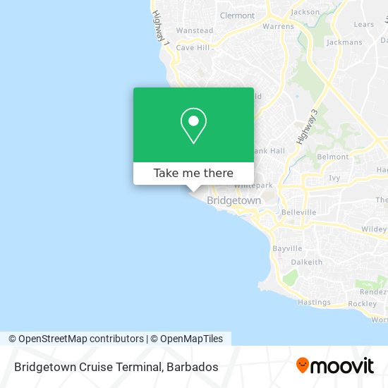 Bridgetown Cruise Terminal map
