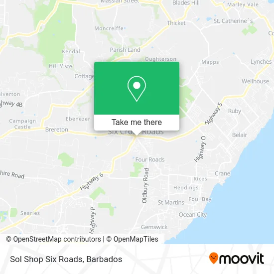Sol Shop Six Roads map