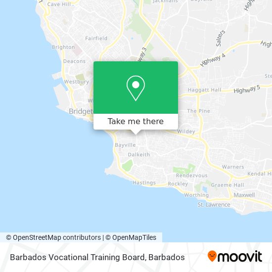 Barbados Vocational Training Board map