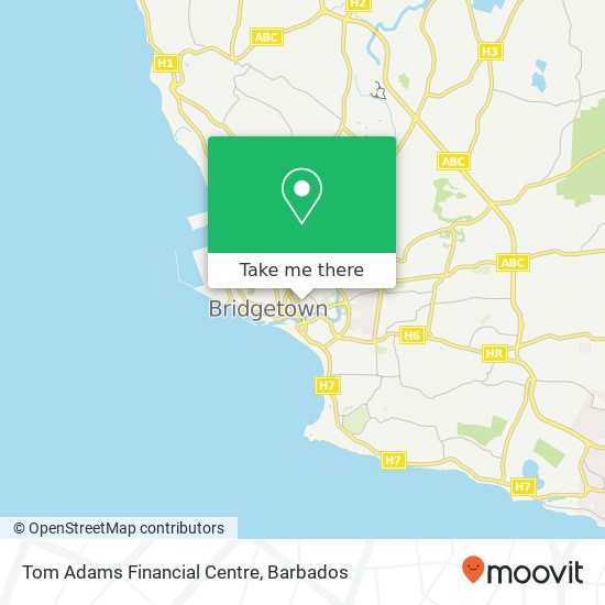 Tom Adams Financial Centre map