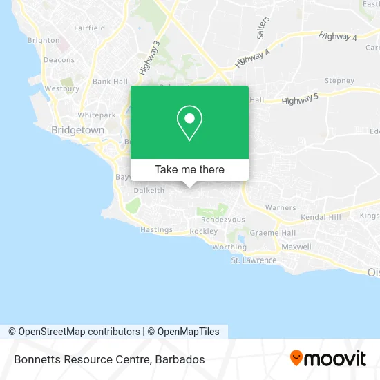 Bonnetts Resource Centre map