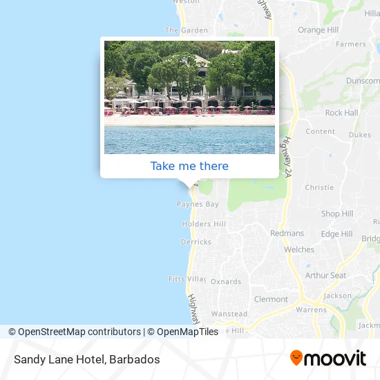 Sandy Lane Hotel map