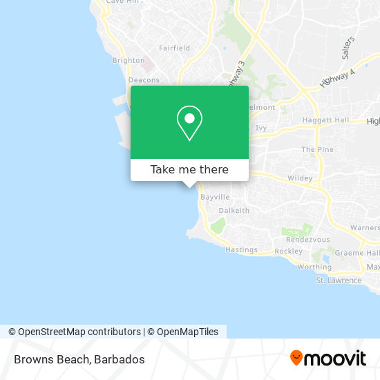 Browns Beach map