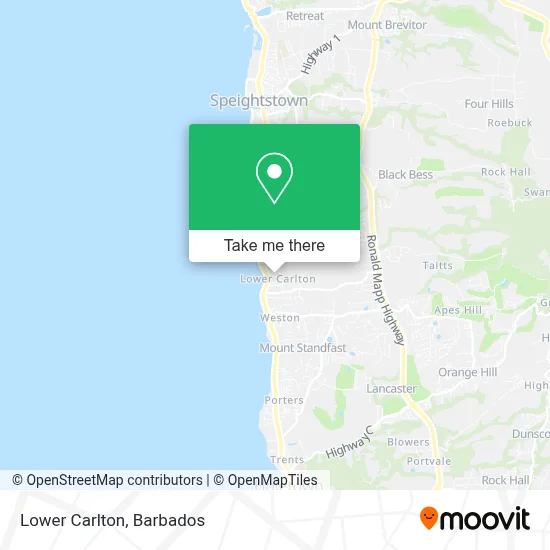 Lower Carlton map