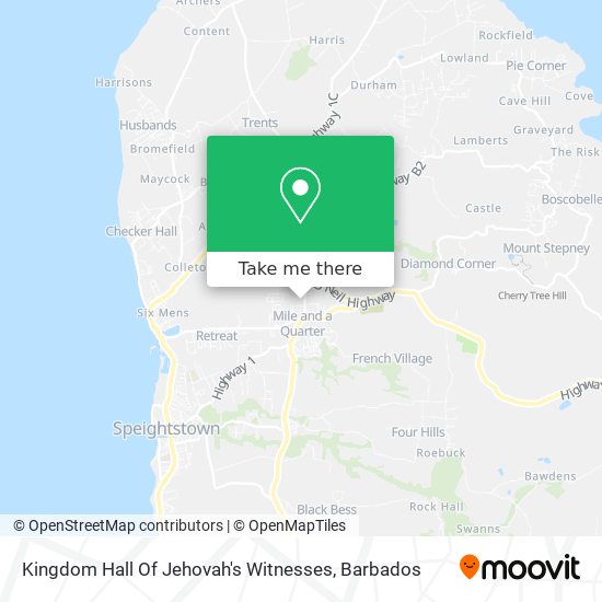 Kingdom Hall Of Jehovah's Witnesses map