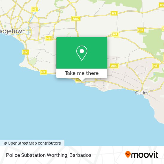 Police Substation Worthing map