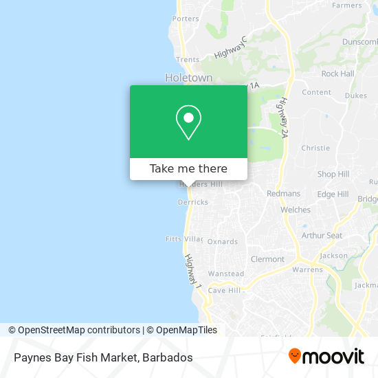 Paynes Bay Fish Market map