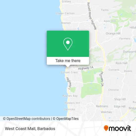 West Coast Mall map