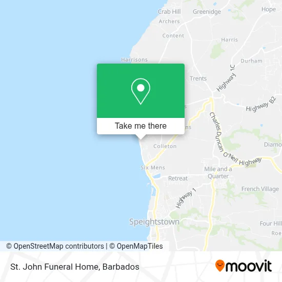 St. John Funeral Home map
