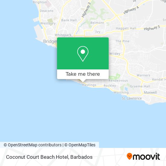 Coconut Court Beach Hotel map