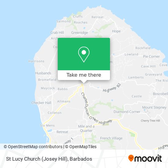 St Lucy Church (Josey Hill) map