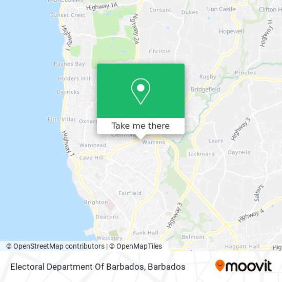 Electoral Department Of Barbados map