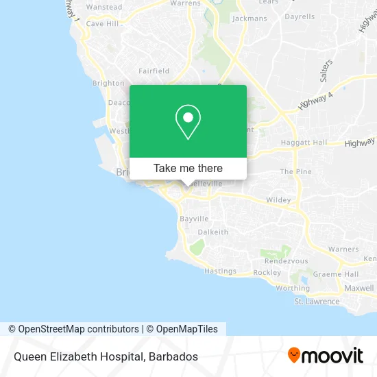 Queen Elizabeth Hospital map