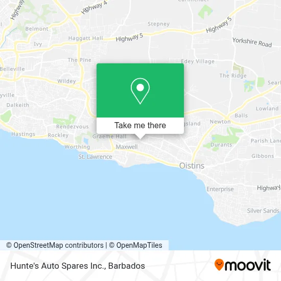 Hunte's Auto Spares Inc. map