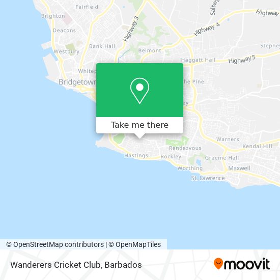 Wanderers Cricket Club map