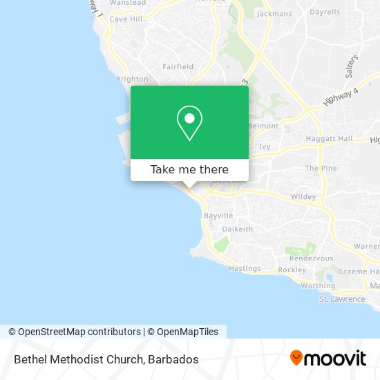 Bethel Methodist Church map