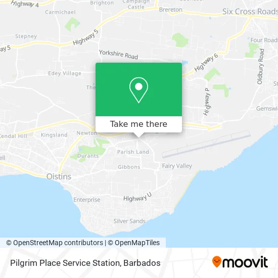 Pilgrim Place Service Station map