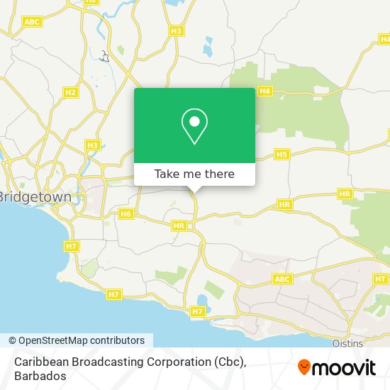 Caribbean Broadcasting Corporation (Cbc) map