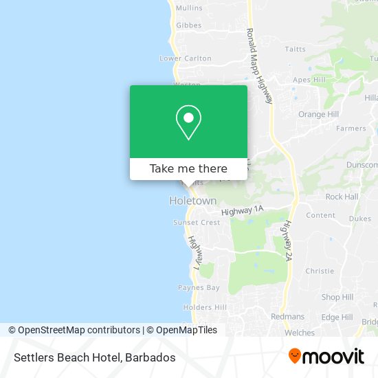 Settlers Beach Hotel map
