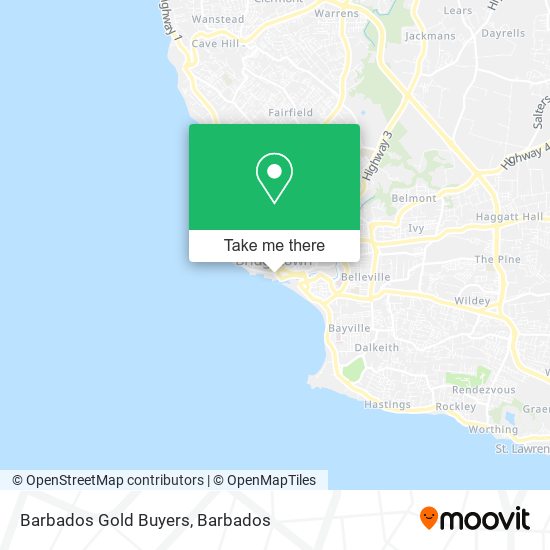 Barbados Gold Buyers map
