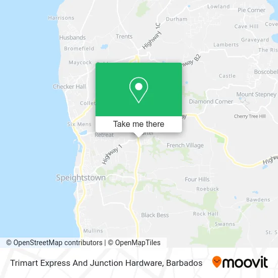 Trimart Express And Junction Hardware map