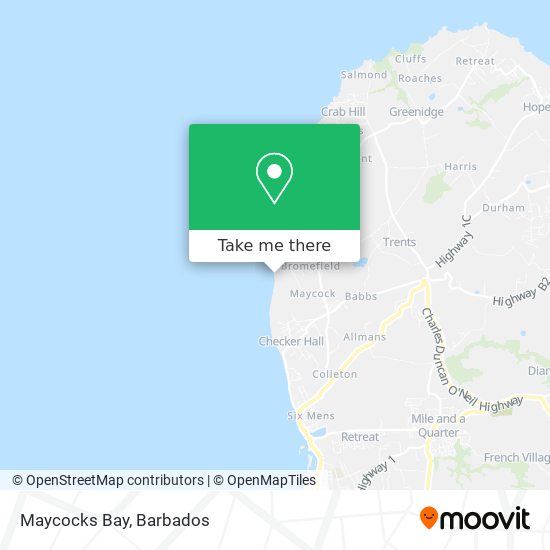 Maycocks Bay map