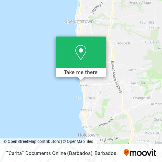 ""Carita"" Documents Online (Barbados) map