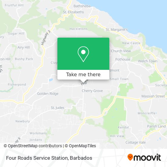 Four Roads Service Station map