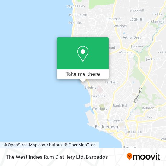 The West Indies Rum Distillery Ltd map