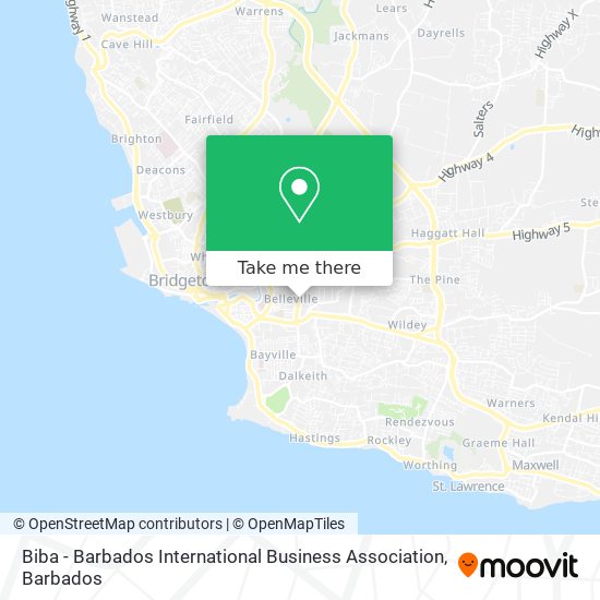 Biba - Barbados International Business Association map