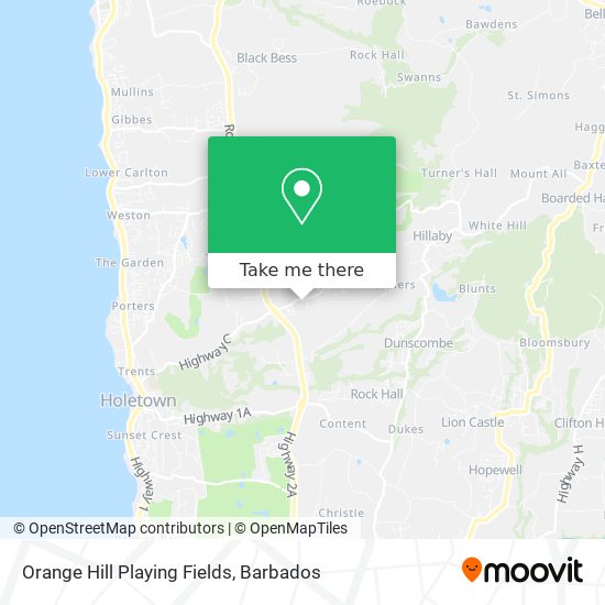 Orange Hill Playing Fields map