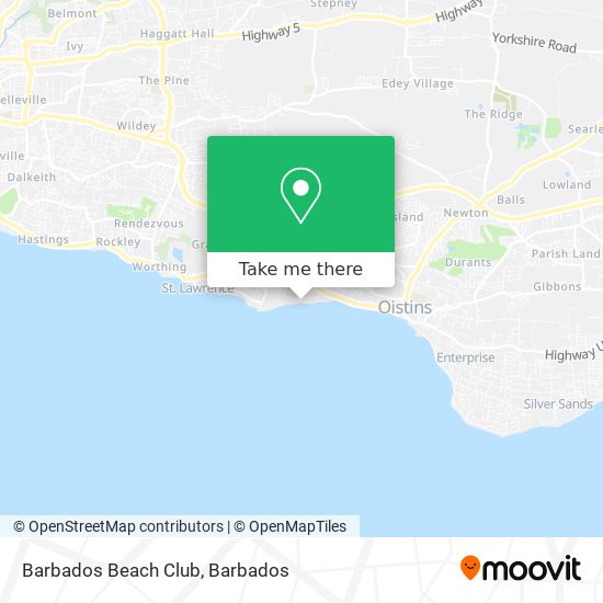 Barbados Beach Club map