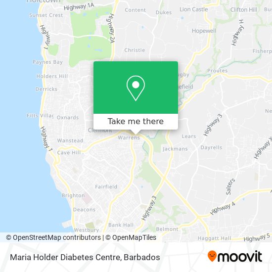Maria Holder Diabetes Centre map