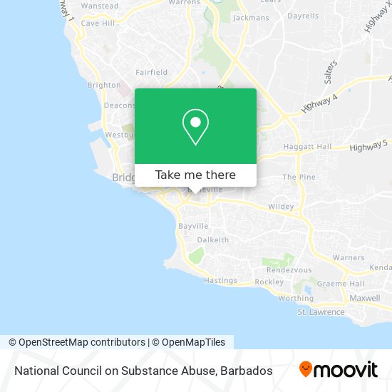 National Council on Substance Abuse map