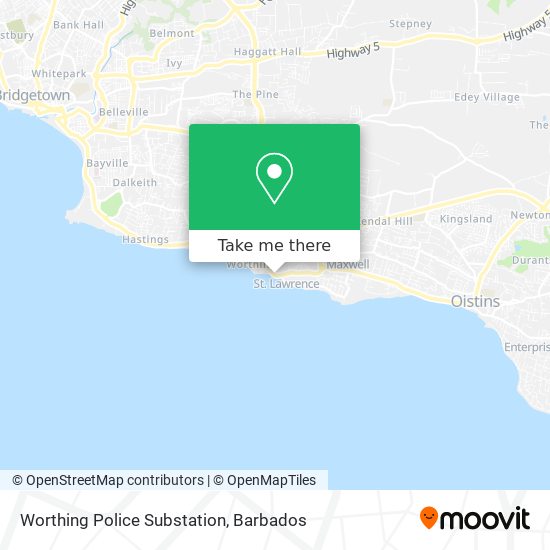 Worthing Police Substation map