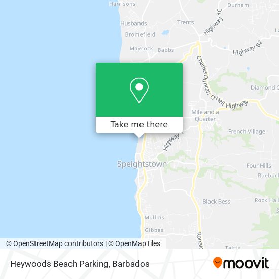 Heywoods Beach Parking map